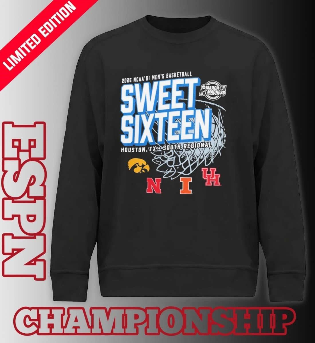 Houston, TX South Regional 2026 NCAA DI Men’s Basketball Sweet Sixteen T-Shirt
