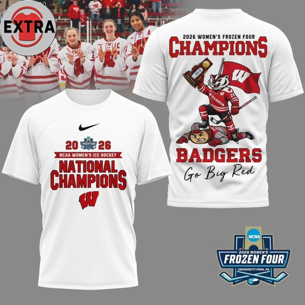 Wisconsin Badgers NCAA Women’s Ice Hockey National Champions 2026 Shirt