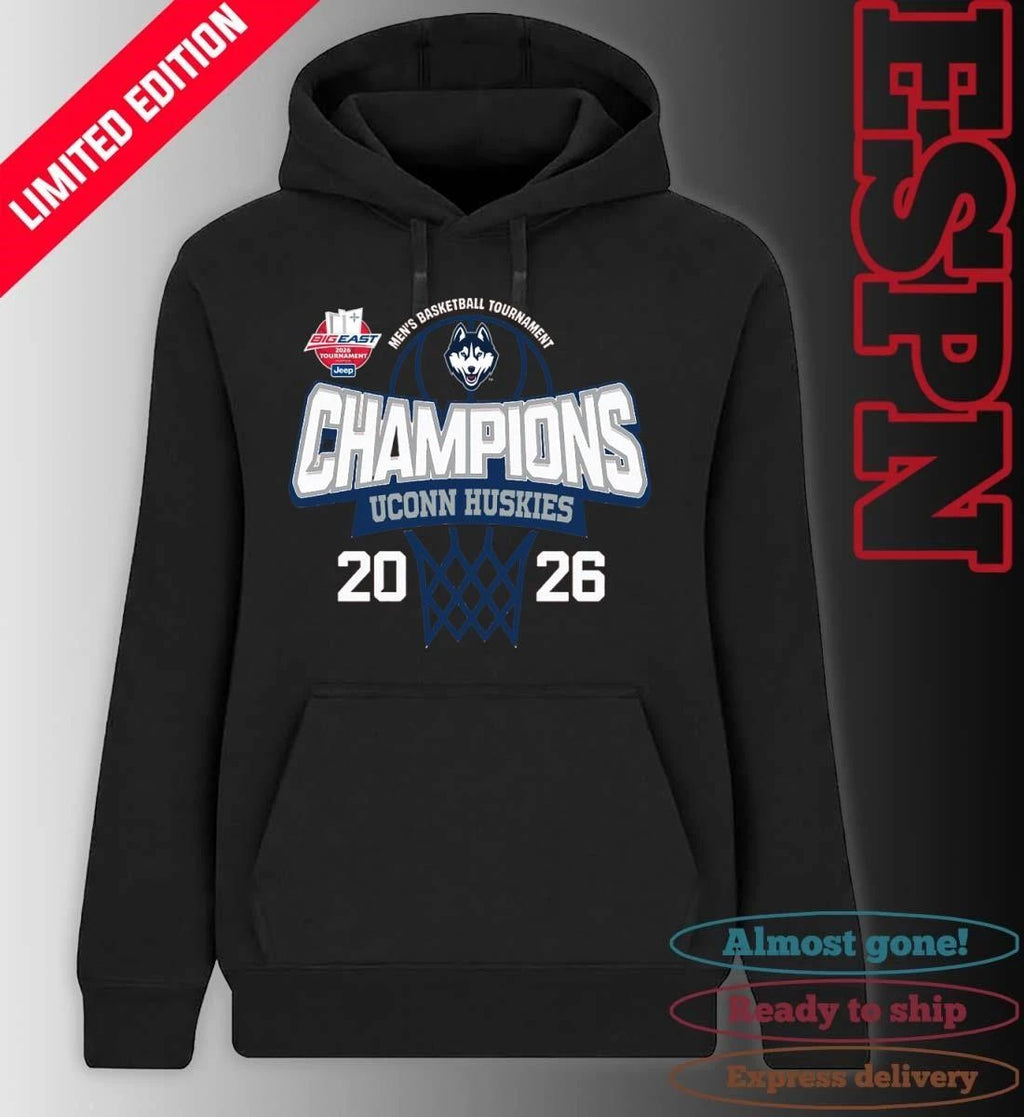 Big East Men’s Basketball Tournament 2026 Champions Uconn Huskies T-Shirt