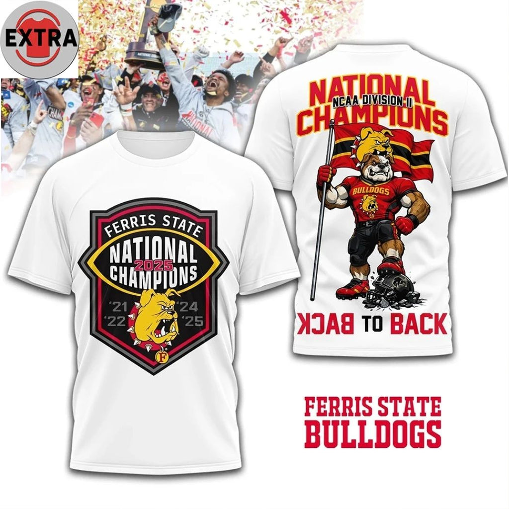 Original Ferris State Bulldogs Ncaa Division Ii Champions Logo Shirt
