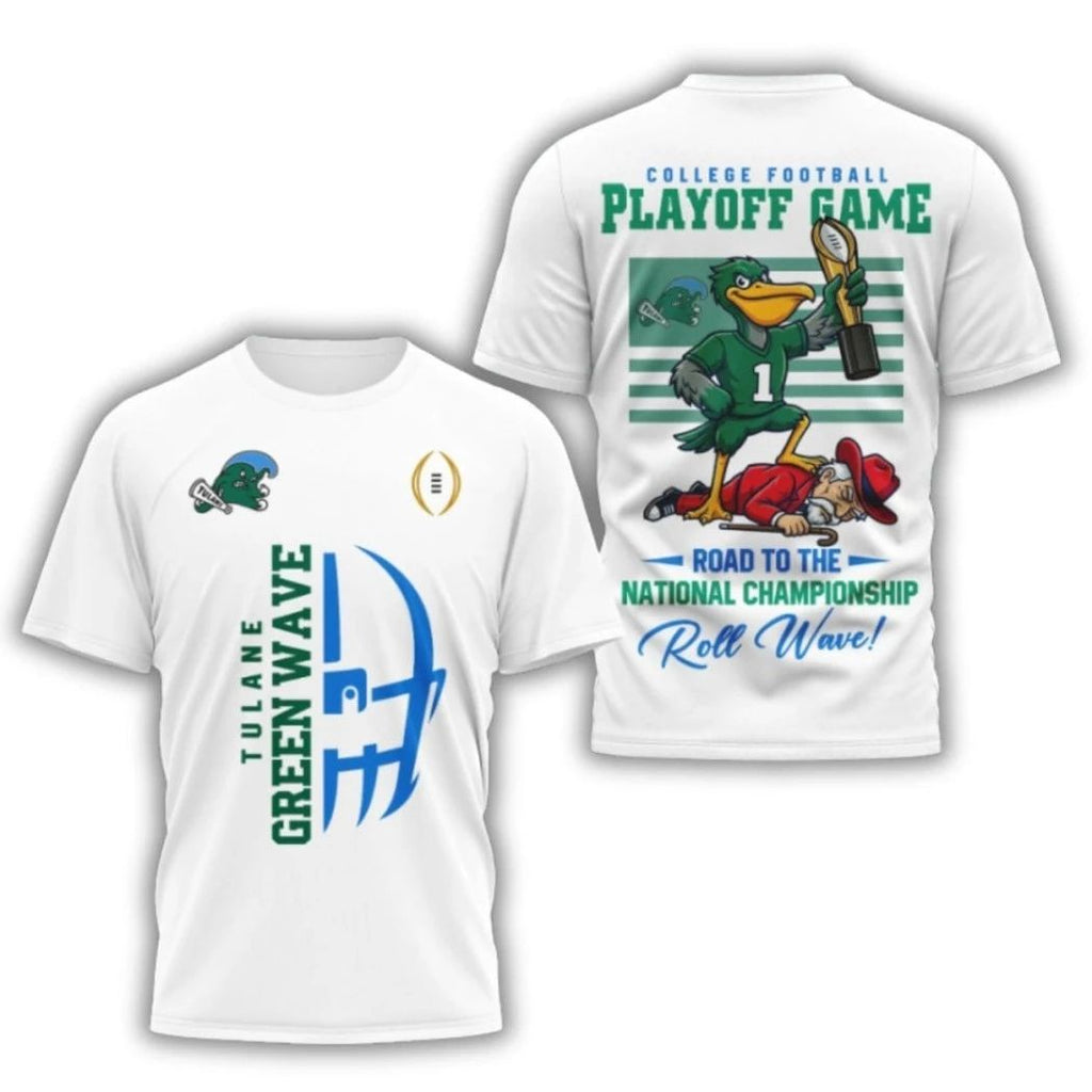 Original Tulane Green Wave College Football Playoff Game 1 Roll Wave score 10-41 Shirt