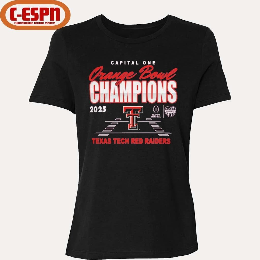 Texas Tech Red Raiders Orange Bowl Champions 2026 CFP Football Shirt