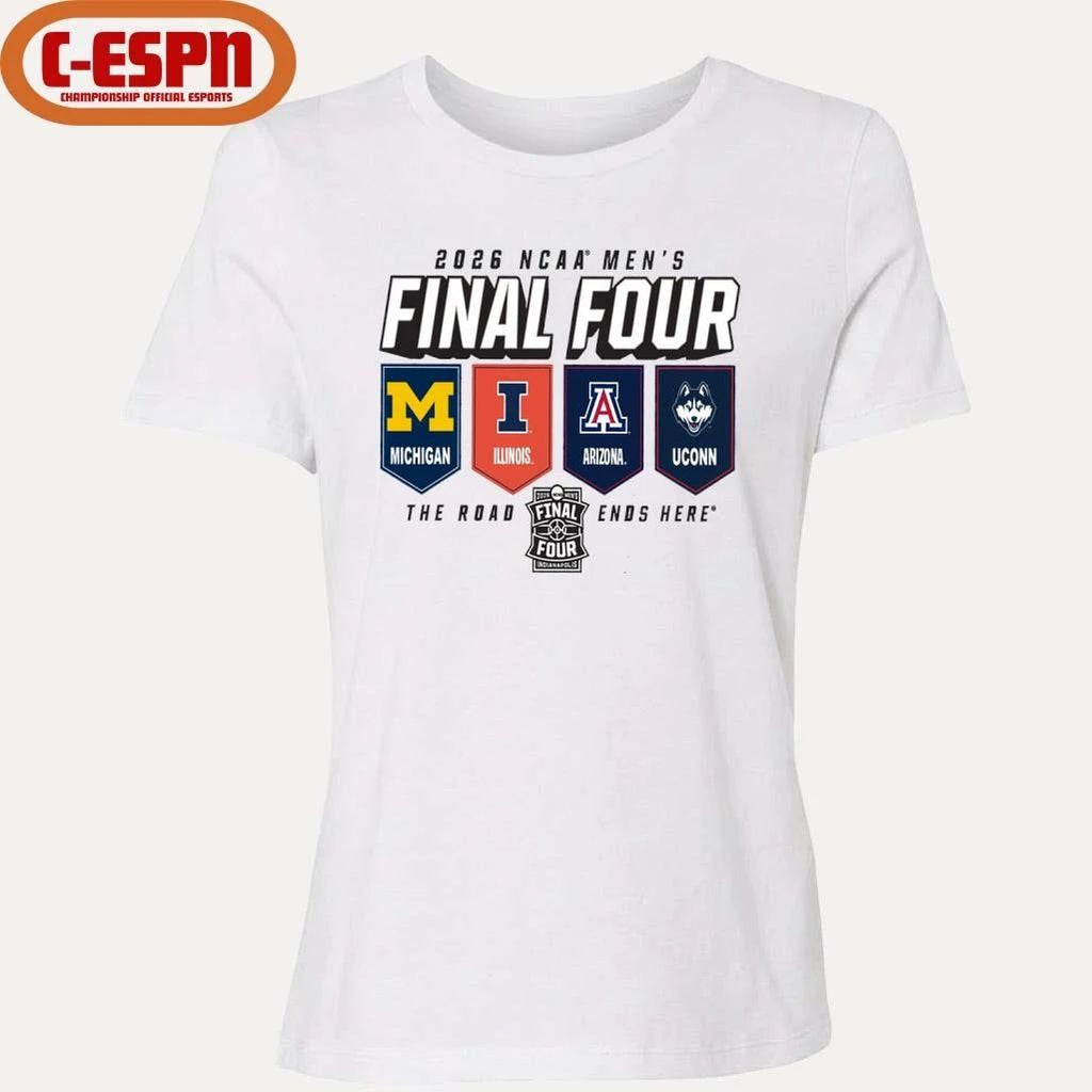 4 Teams Men’s Final Four 2026 The Road Ends Here Shirt
