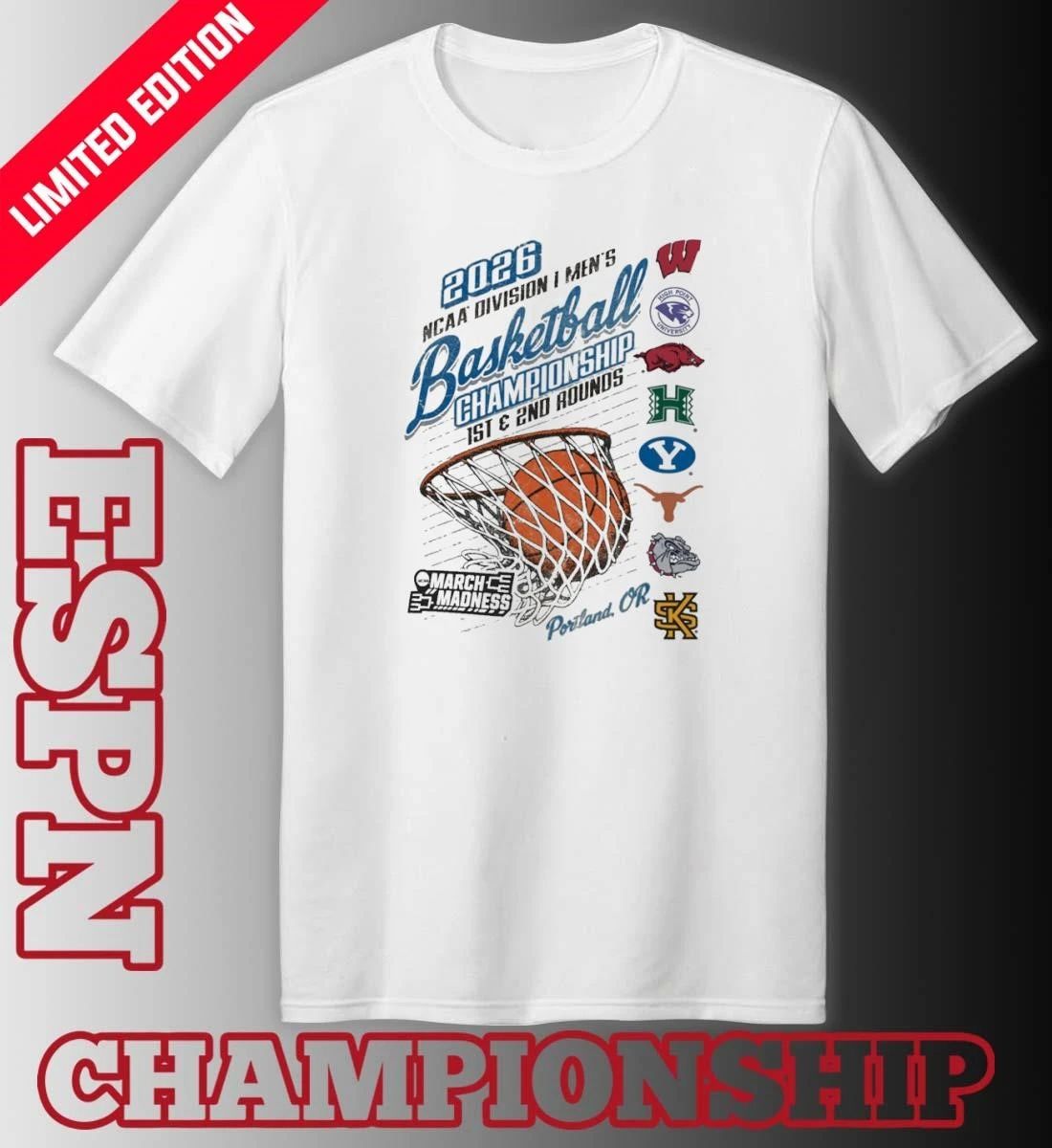 2026 NCAA DI Men’s Basketball Championship Regional 8 Teams Portland, Oregon T-Shirt