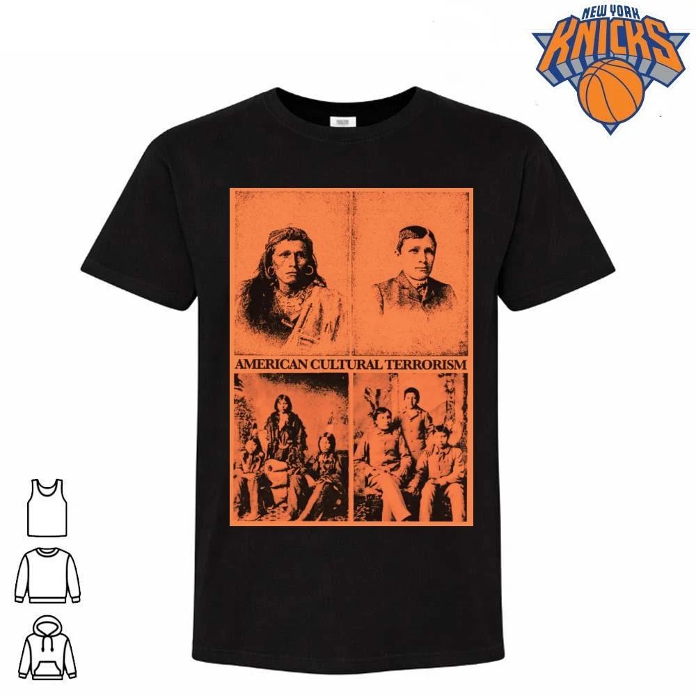 American Cultural Terrorism Native American Historical Assimilation Political Protest T Shirt