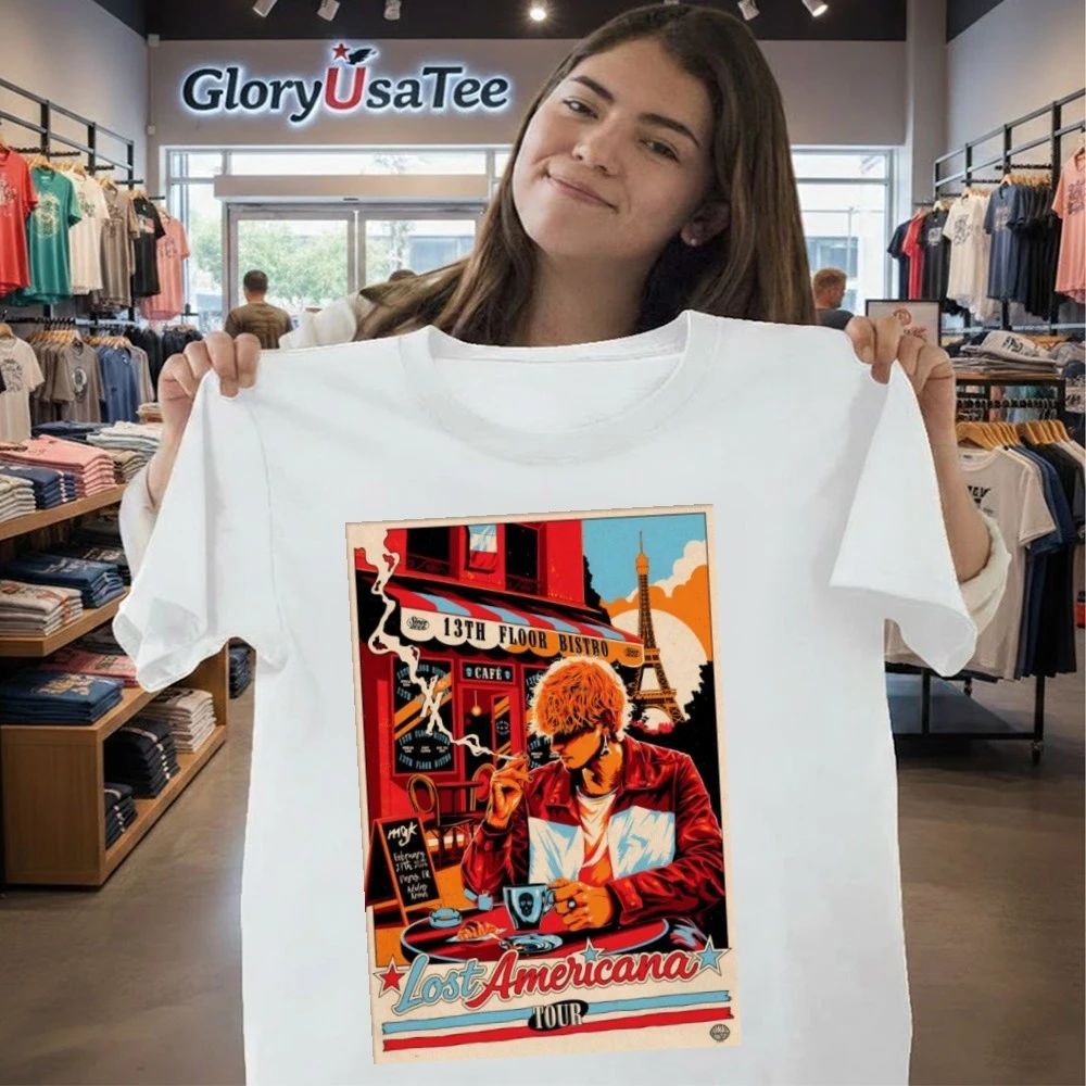 Machine Gun Kelly Paris Feb 27 2026 Lost Americana Tour Poster Shirt