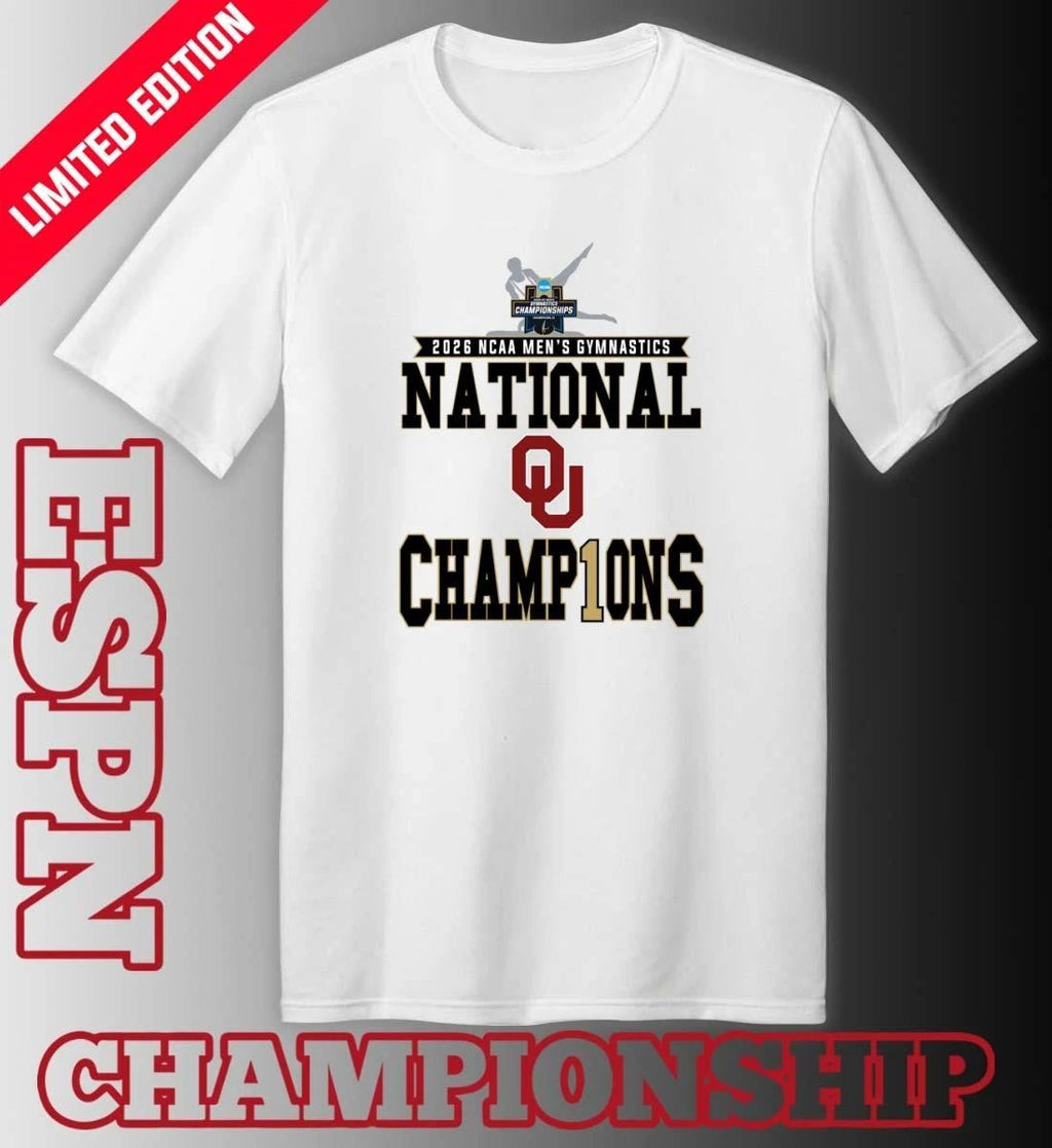 Oklahoma Men’s Gymnastics 2026 NCAA National Champions Locker Room T-Shirt