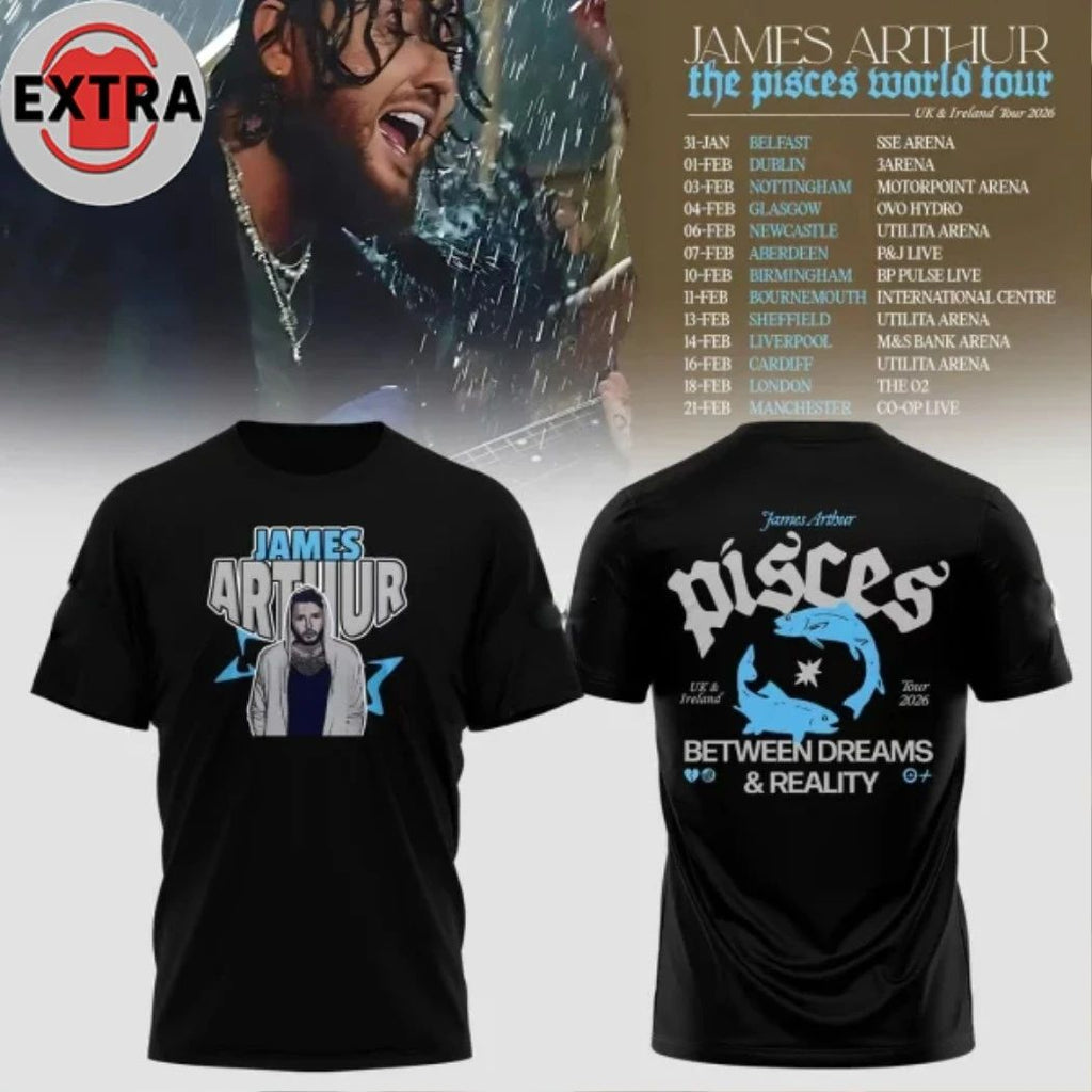 Original James Arthur – The Pisces UK & Ireland Tour 2026 Hoodie T-Shirt