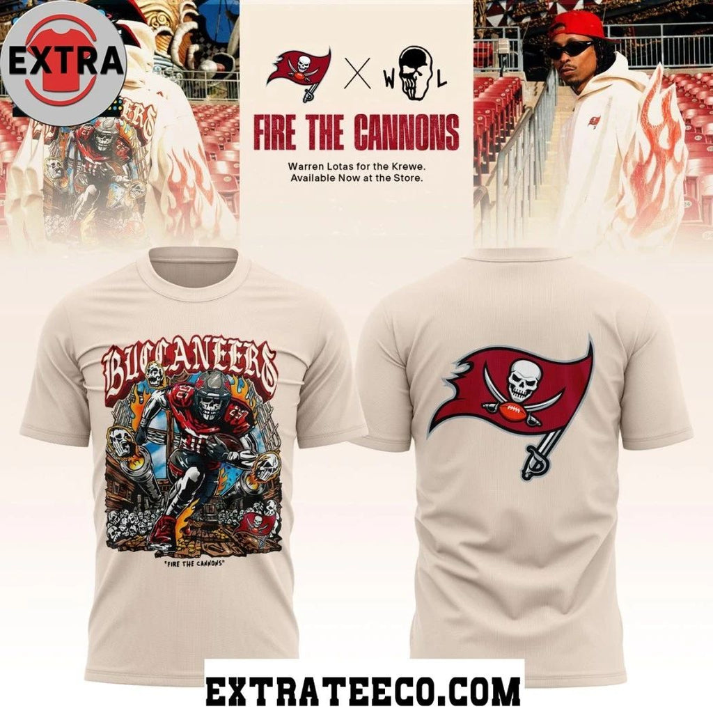 Tampa Bay Buccaneers Warren Lotas 2025 Fire The Cannons Logo 2025 Shirt