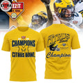 Michigan Wolverines 2025 Cheez-It Citrus Bowl Champions Helmet And Logo Hoodie T-Shirt