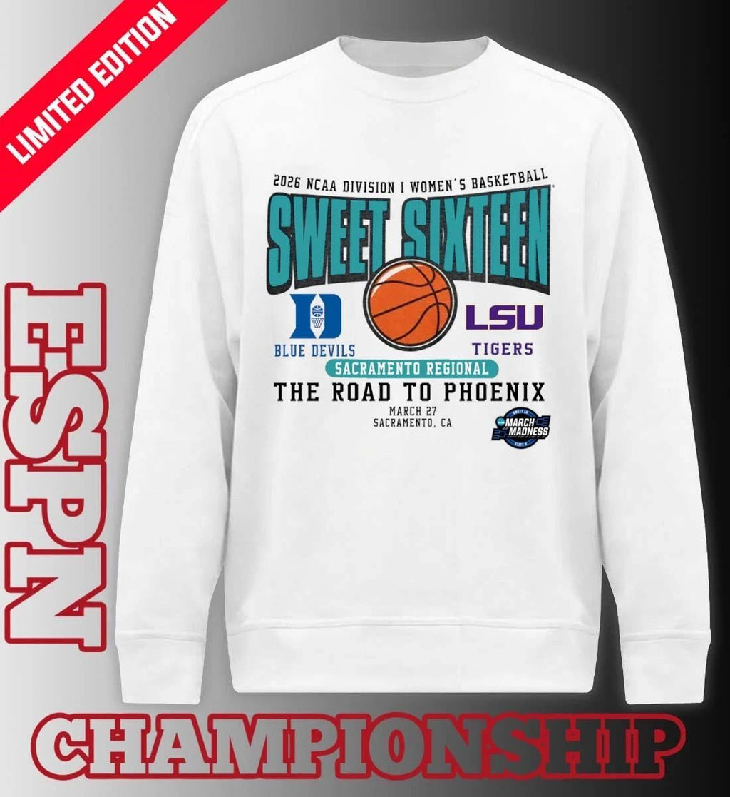 Duke vs LSU 2026 NCAA DI Women’s Basketball Sweet Sixteen T-Shirt