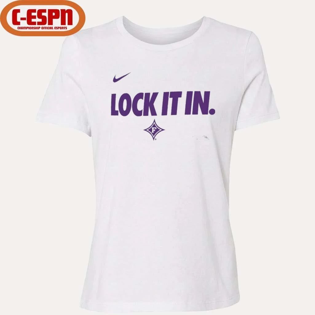 Furman University Basketball Lock It In Bench T-Shirt