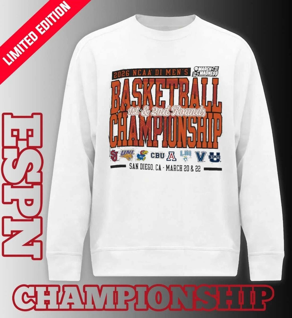 San Diego, CA 2026 NCAA DI Men’s Basketball Championship – March 20 & 22 T-Shirt