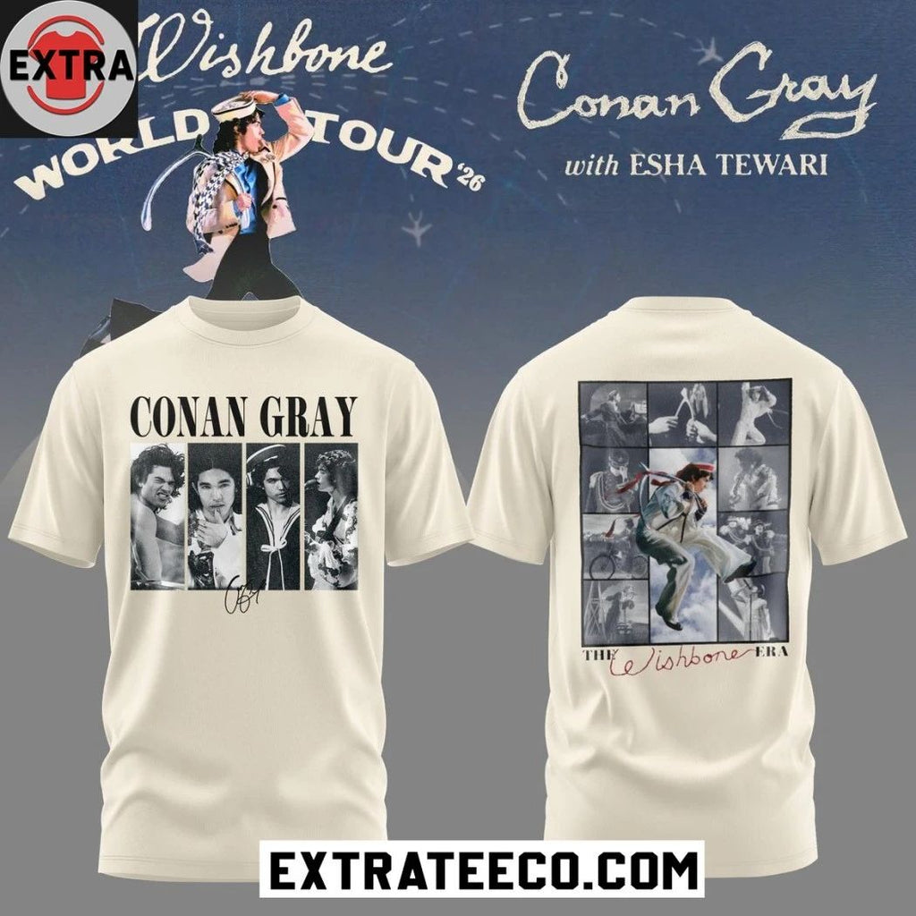 Conan Gray Wishbone World Tour 2026 Show Celebrate Hoodie T-Shirt