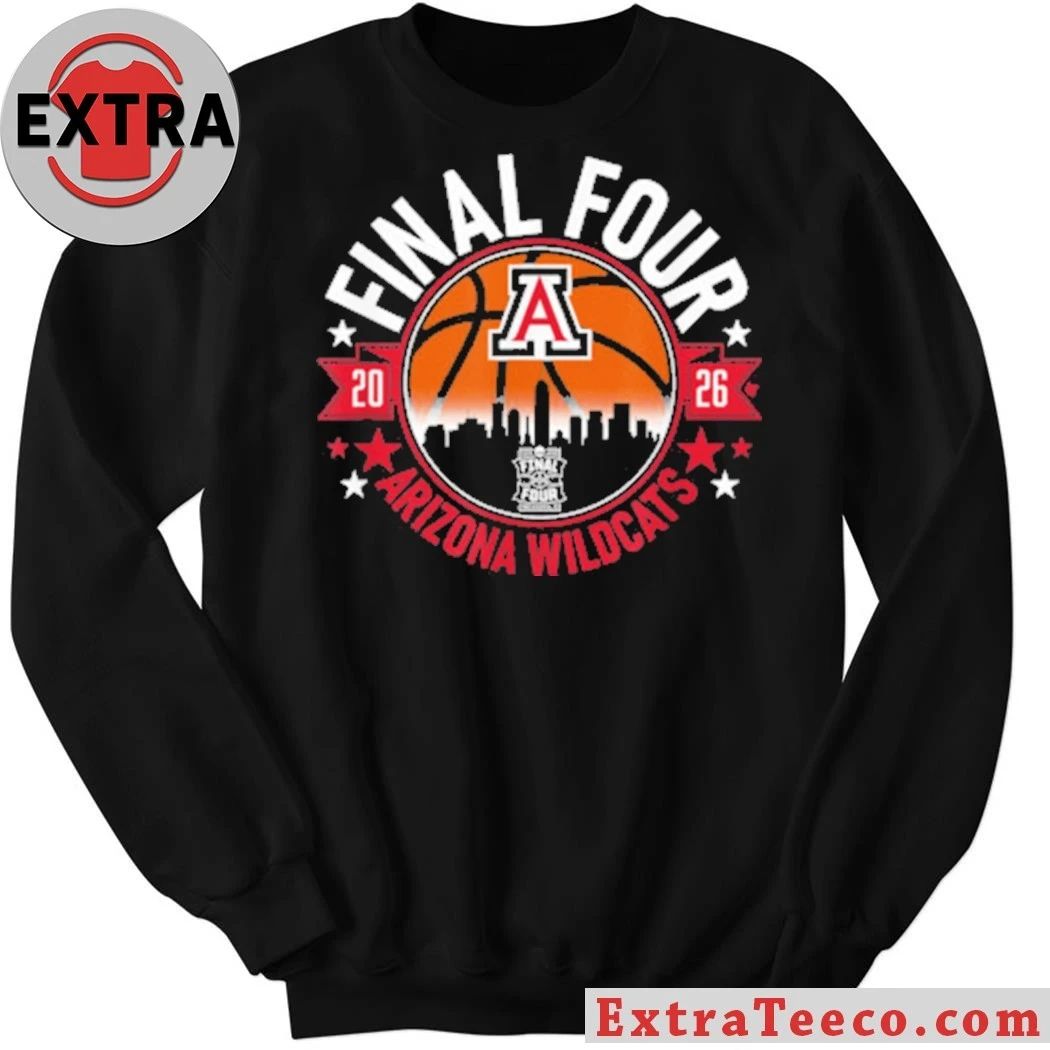 Arizona Wildcats MBB – 2026 Final Four City And Logo T-Shirt – Top-Rated Gift for College Basketball Lovers