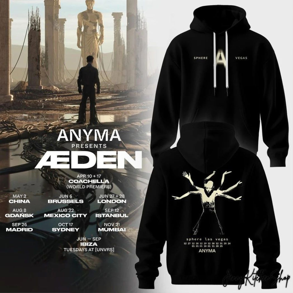 Original Sphere Las Vegas Anyma Presents Den Concept 2026 Two Sided T-Shirt