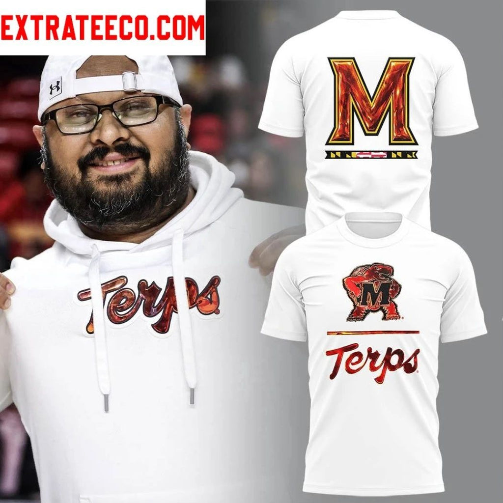 Maryland Terrapins Hoops Men’s Basketball 2026 Logo Two Sided Hoodie T-Shirt
