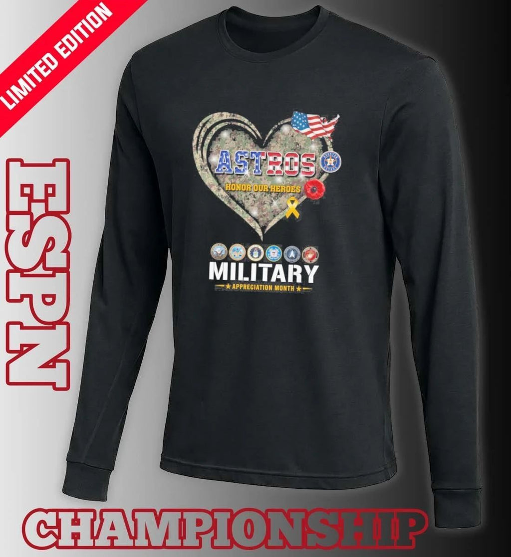 Houston Astros Honor Our Heroes Military Appreciation Month Shirt