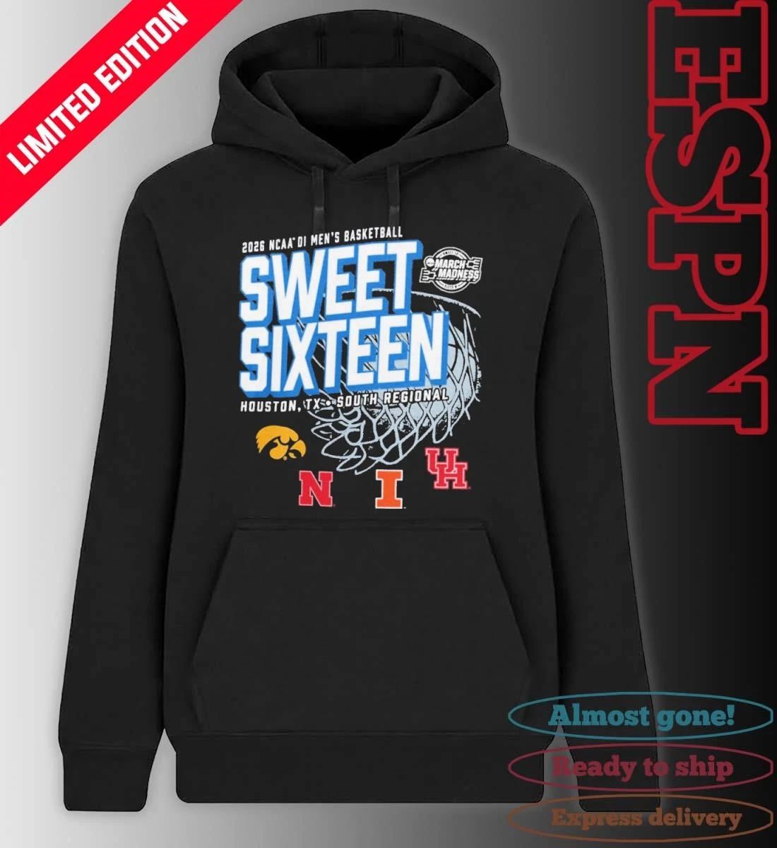 Houston, TX South Regional 2026 NCAA DI Men’s Basketball Sweet Sixteen T-Shirt