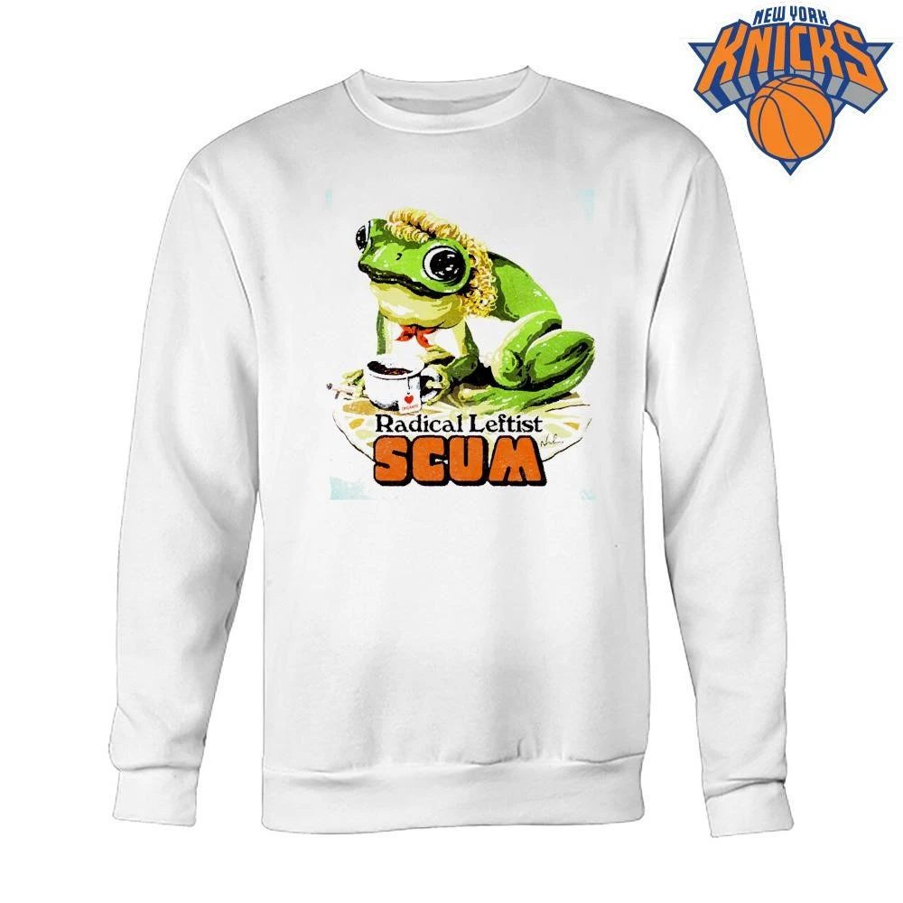 Radical Leftist Scum Cute Frog Smoking Drinking Coffee Vintage shirt