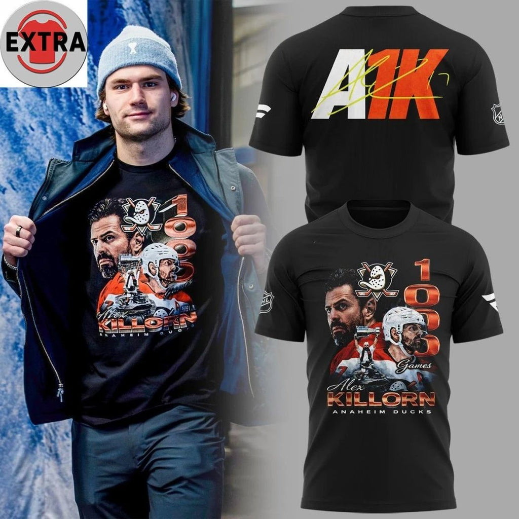 Anaheim Ducks Alex Killorn 1000 Games 2026 A1K Hoodie T-Shirt