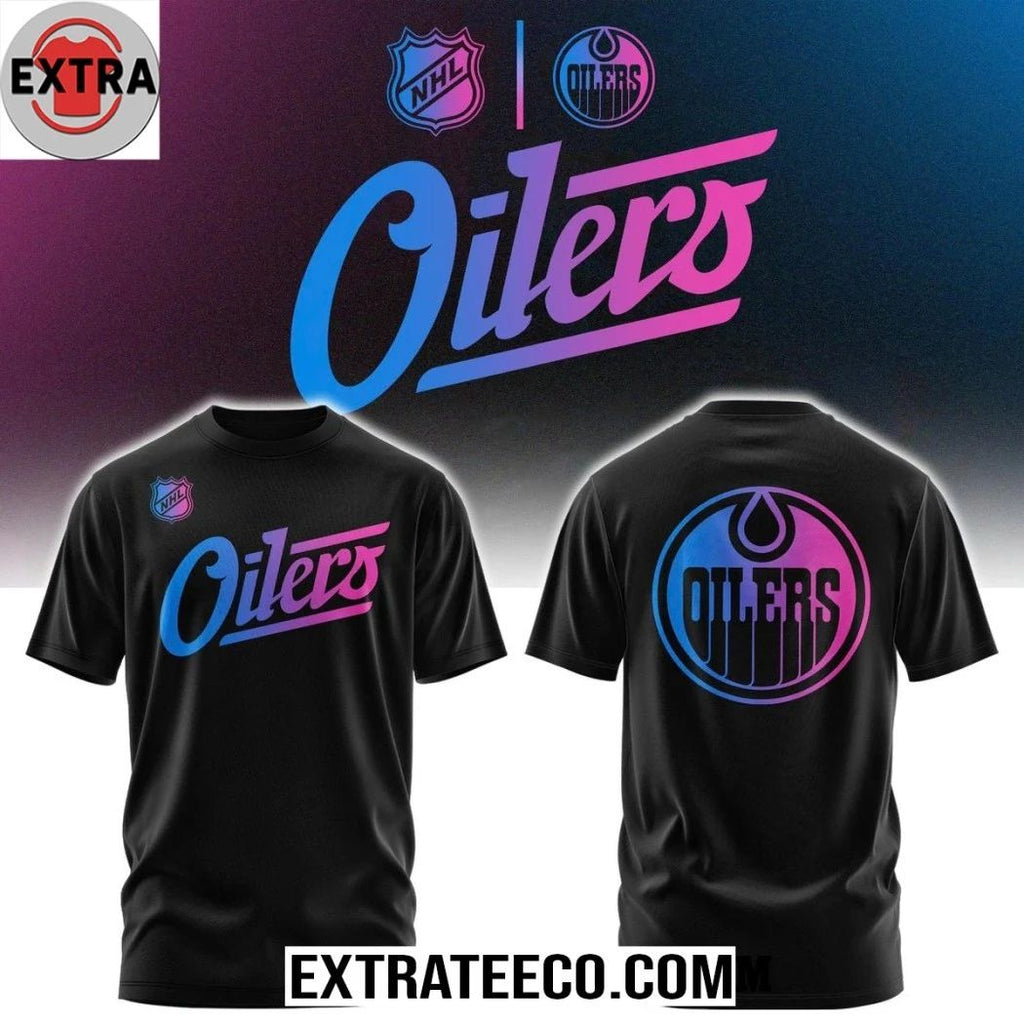 Edmonton Oilers Cyberpunk Vibe 2026 Night Hoodie T-Shirt