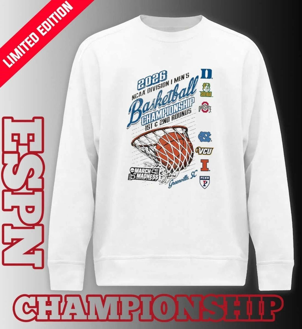 2026 NCAA DI Men’s Basketball Championship Regional 8 Teams Greenville, South Carolina T-Shirt