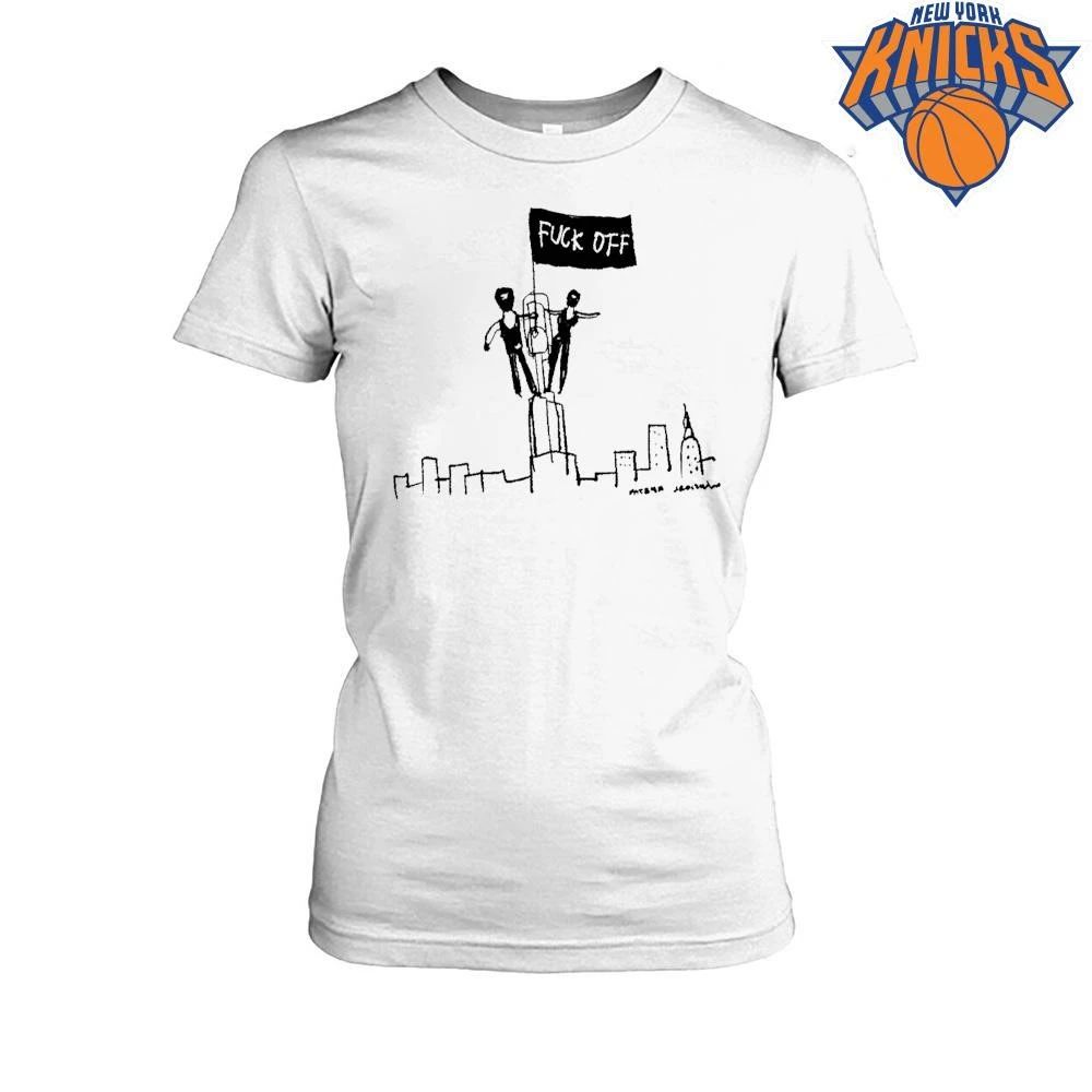Fuck Off Flag On Top Of Skyscraper City Sketch Art shirt