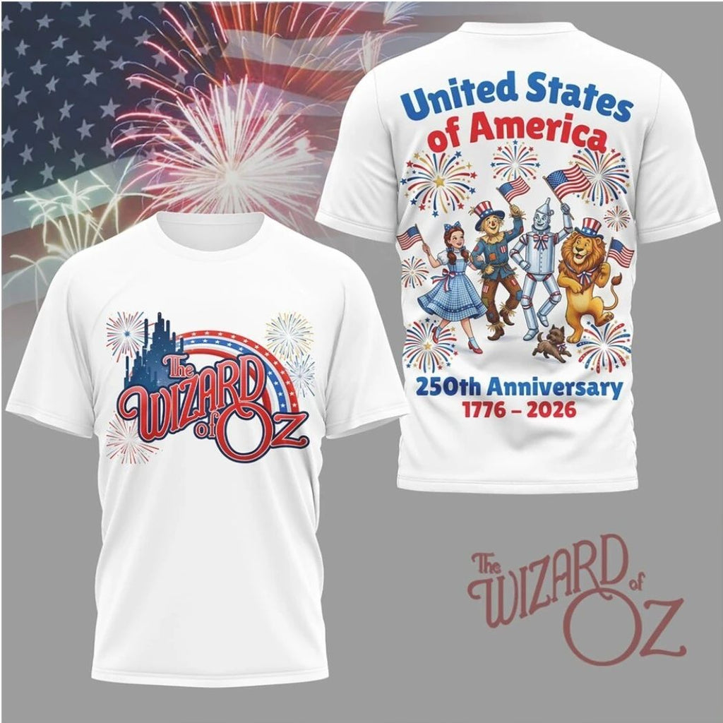 Wizard of Oz Patriotic 250th Anniversary United States Fireworks Shirt