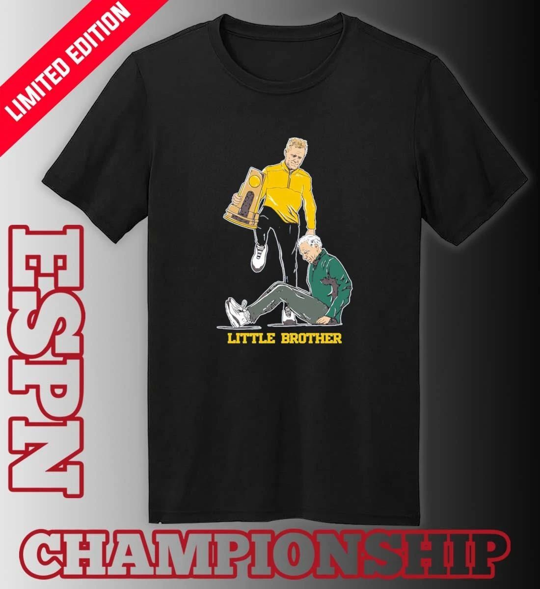 Michigan Wolverines Men’s Basketball 2026 National Champions Coach Step Over Little Brother T-Shirt