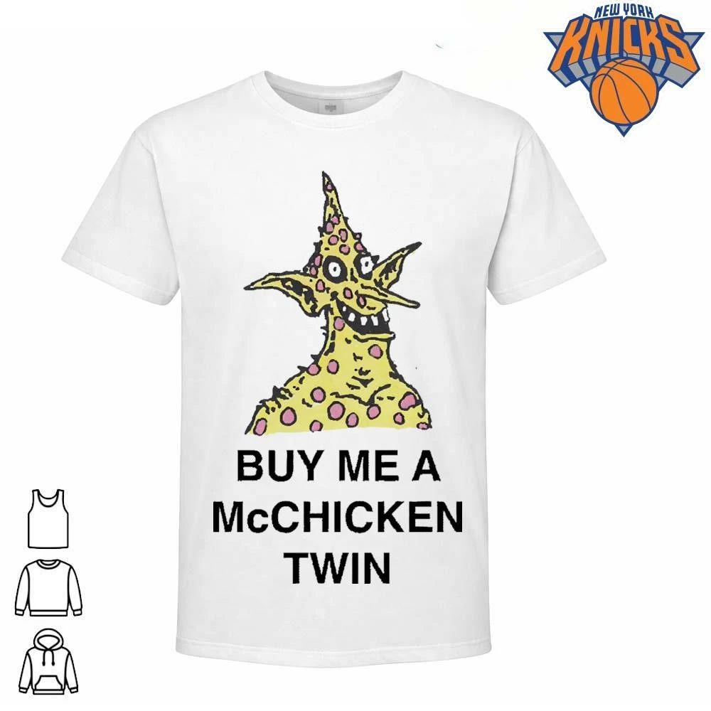 Buy Me A McChicken Twin Funny Yellow Spat Spotted Alien Creature Meme Shirt
