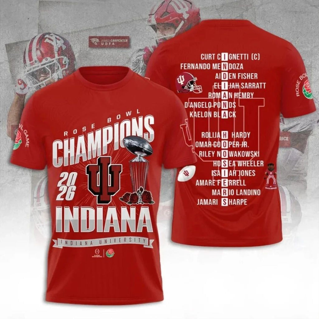 Rose Bowl Champions Indiana University 2026 Shirt