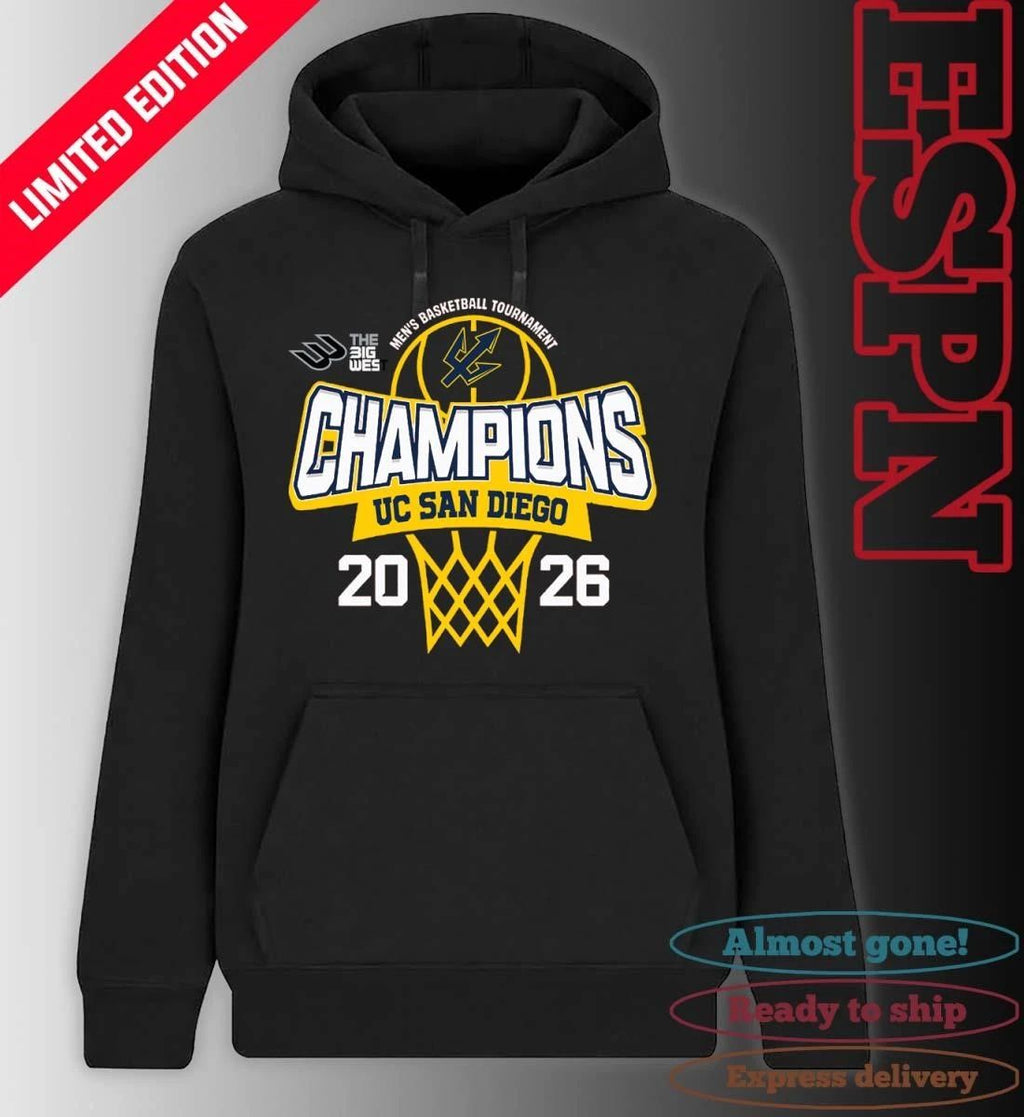 Big West Conference Men’s Basketball Tournament 2026 Champions UC San Diego Tritons T-Shirt
