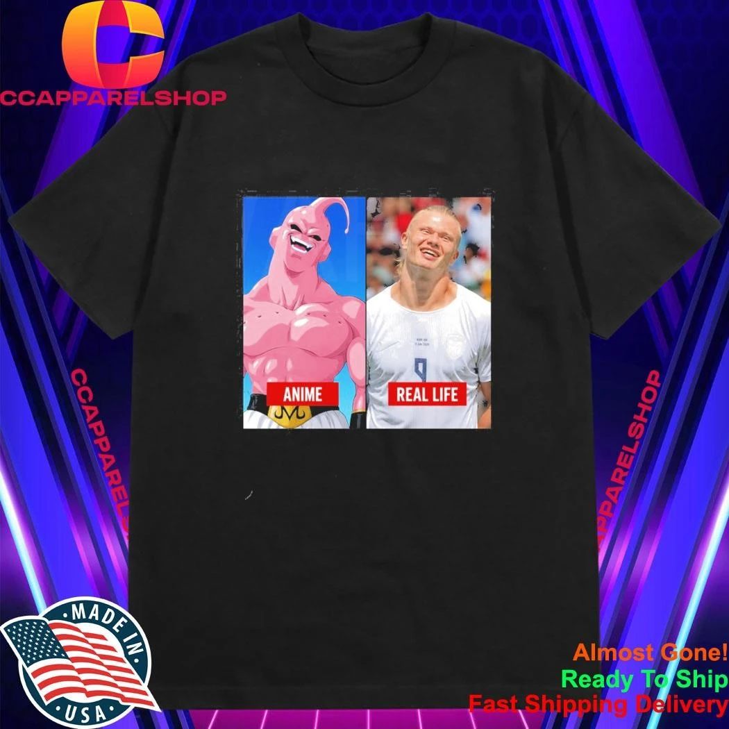 Anime Real Life Haaland Majin Buu Meme Shirt