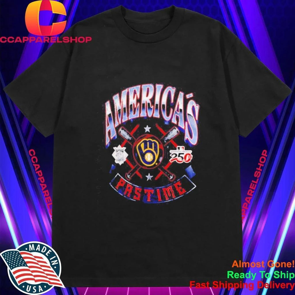 Milwaukee Brewers Americas Pastime Celebrating Americas 250th League Baseball Shirt