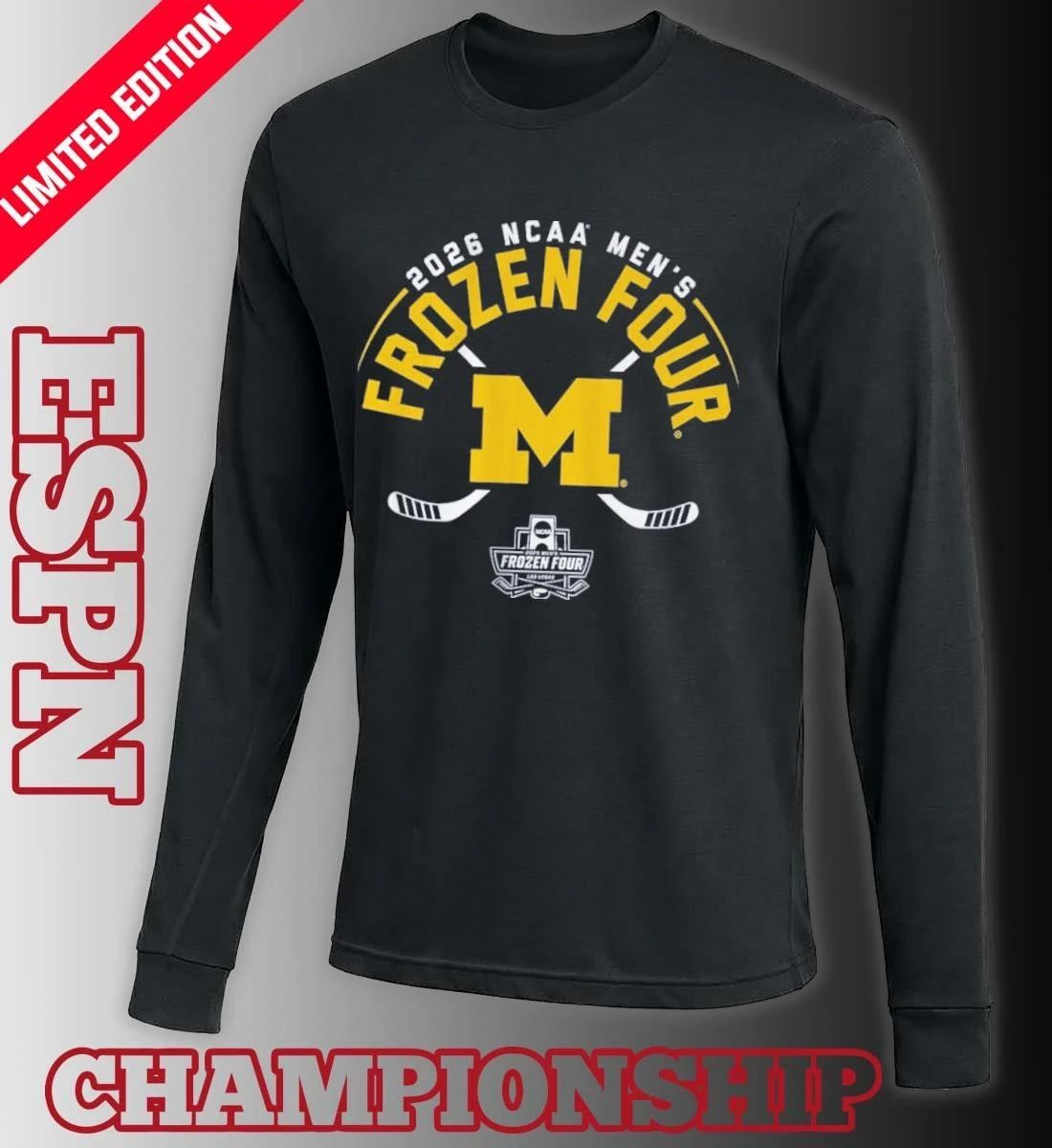 Michigan Men’s Hockey 2026 Frozen Four Bound Shirt