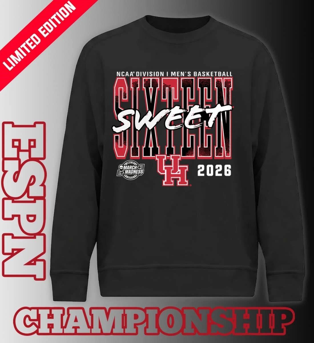 Houston Cougars 2026 NCAA Men’s Basketball Tournament March Madness Sweet 16 T-Shirt