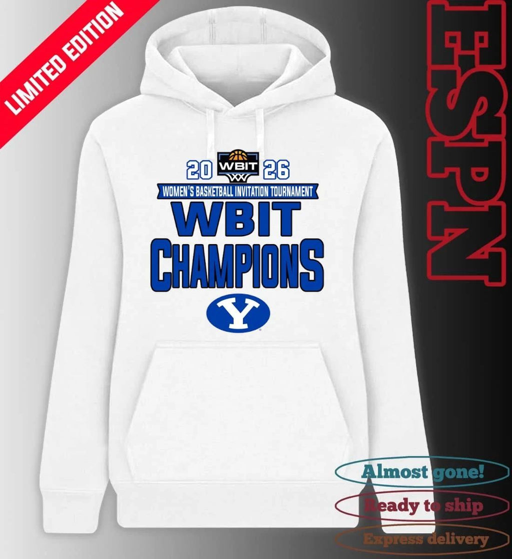 BYU Cougars 2026 WBIT Women’s Basketball Invitation Tournament Champions Locker Room T-Shirt