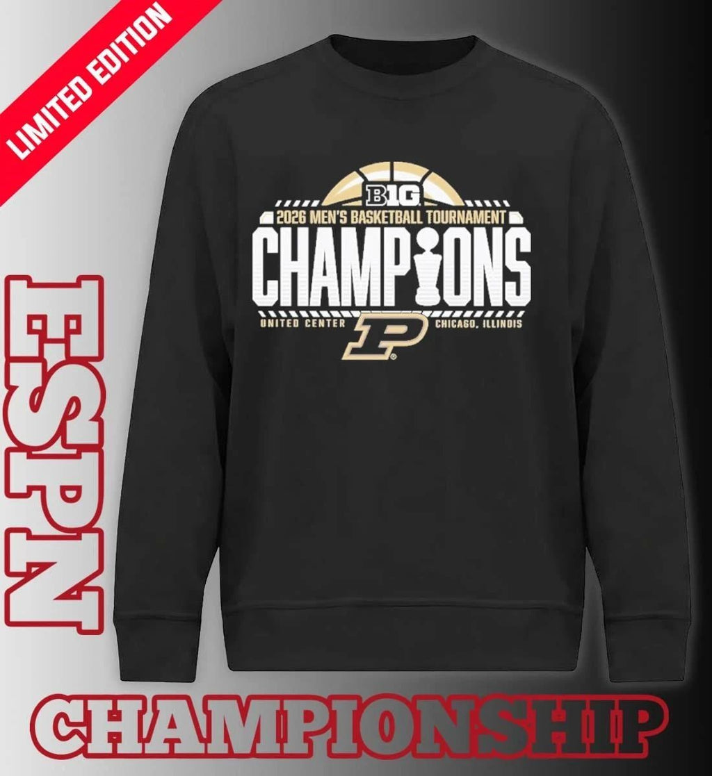 Purdue Men’s Basketball Big Ten Tournament Champions Official Locker Room T-Shirt
