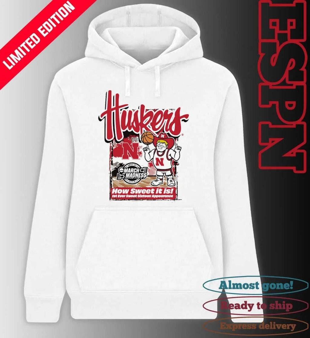 Nebraska Cornhuskers 2026 NCAA March Madness First Ever Sweet 16 Shirt