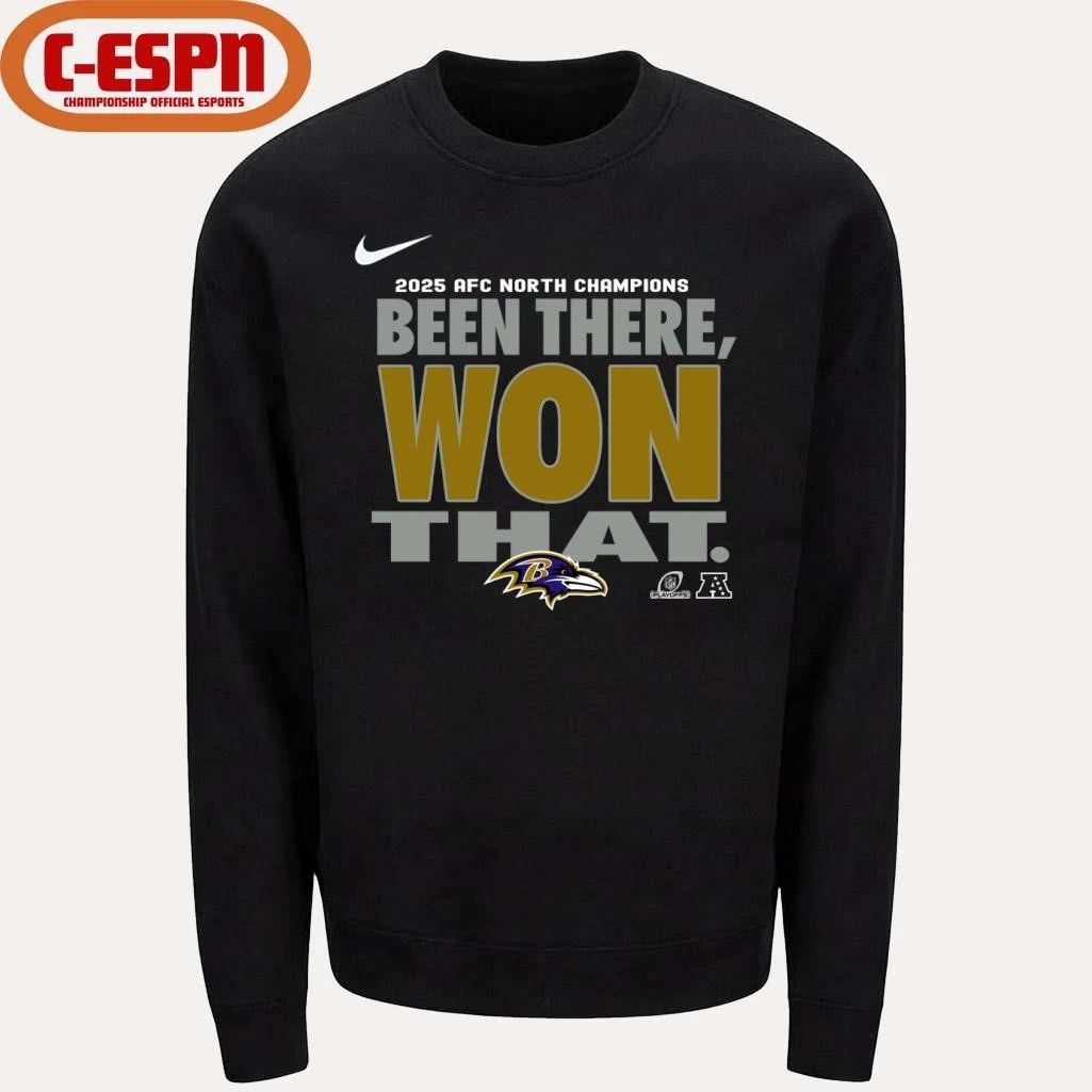 Been There, Won That Baltimore Ravens AFC North Division Champions T-Shirt