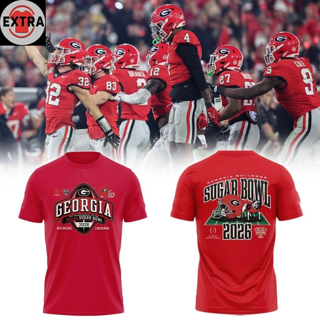 Georgia Bulldogs 2026 Sugar Bowl Champions NCAA Logo Hoodie T-Shirt