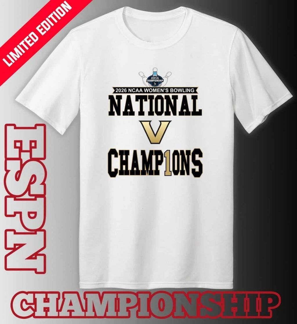 Vanderbilt Commodores 2026 National Collegiate Women’s Bowling National Champions Locker Room T-Shirt
