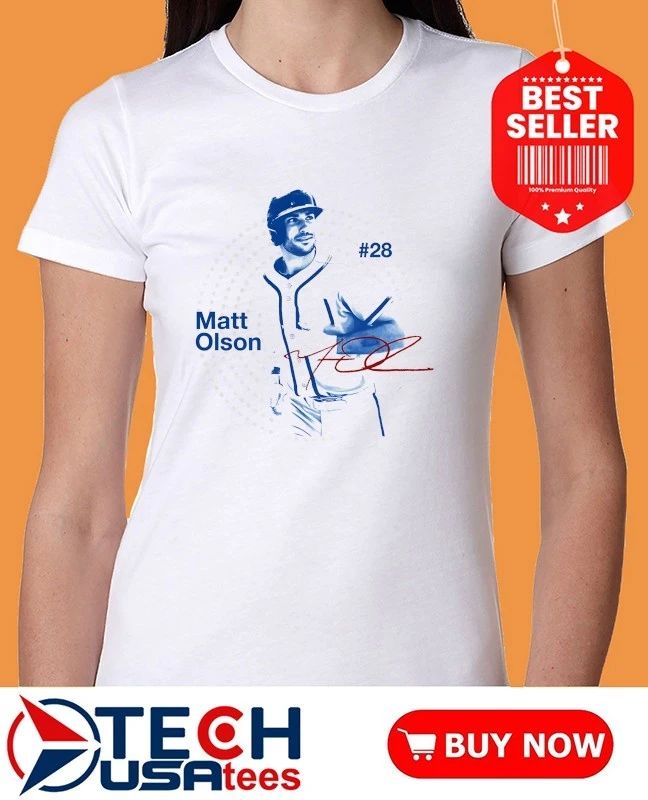 Matt Olson No. 28 Atlanta Braves star player signature shirt