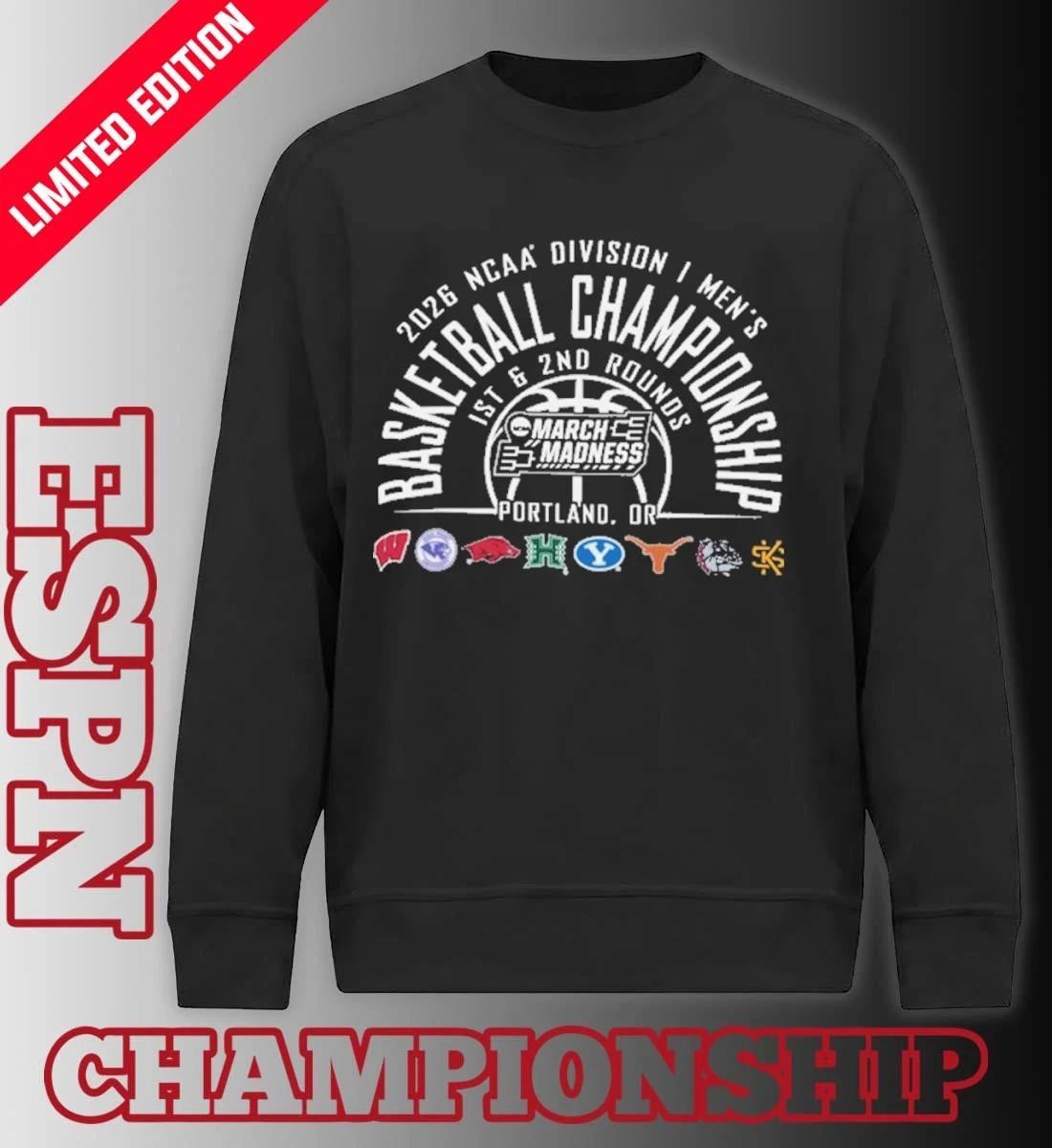 NCAA Men’s March Madness Portland, Or 8 Teams T-Shirt