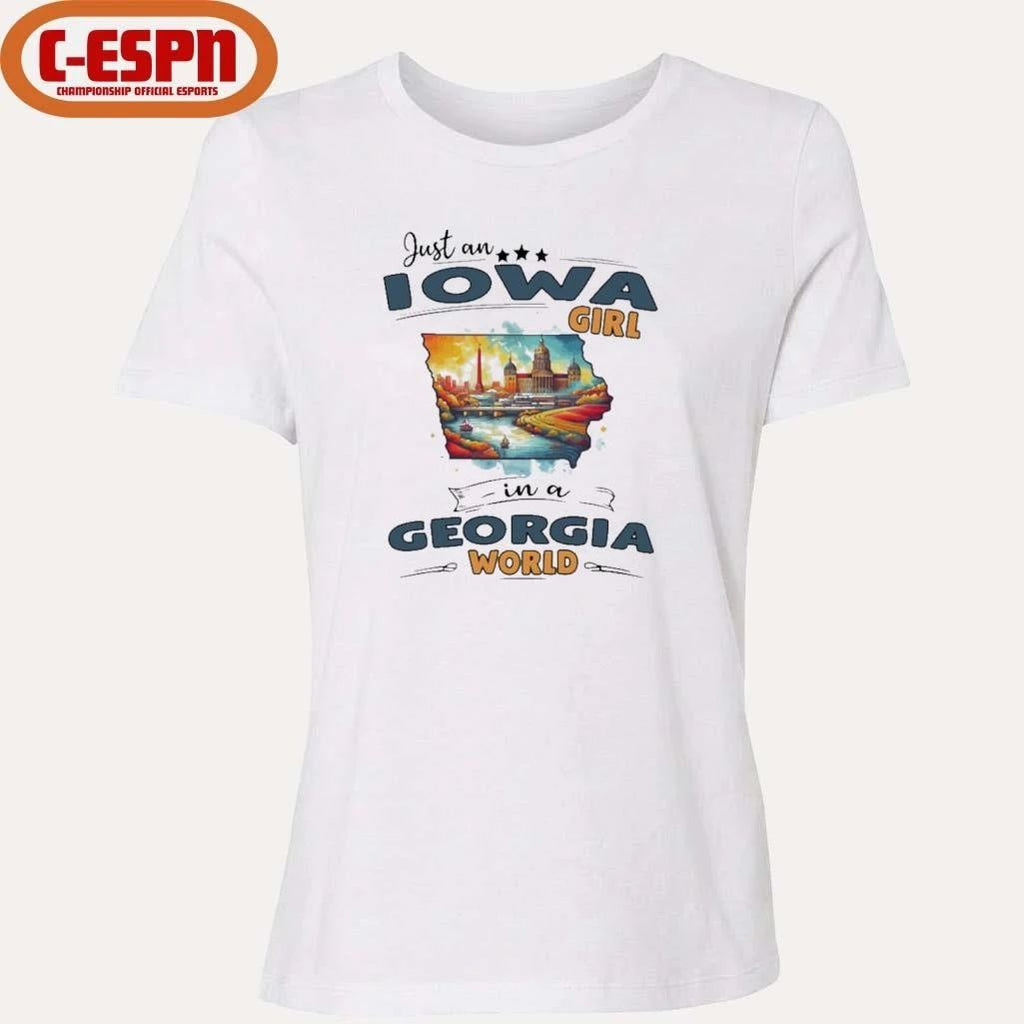 Just An Iowa Girl In A Georgia World Retro Shirt