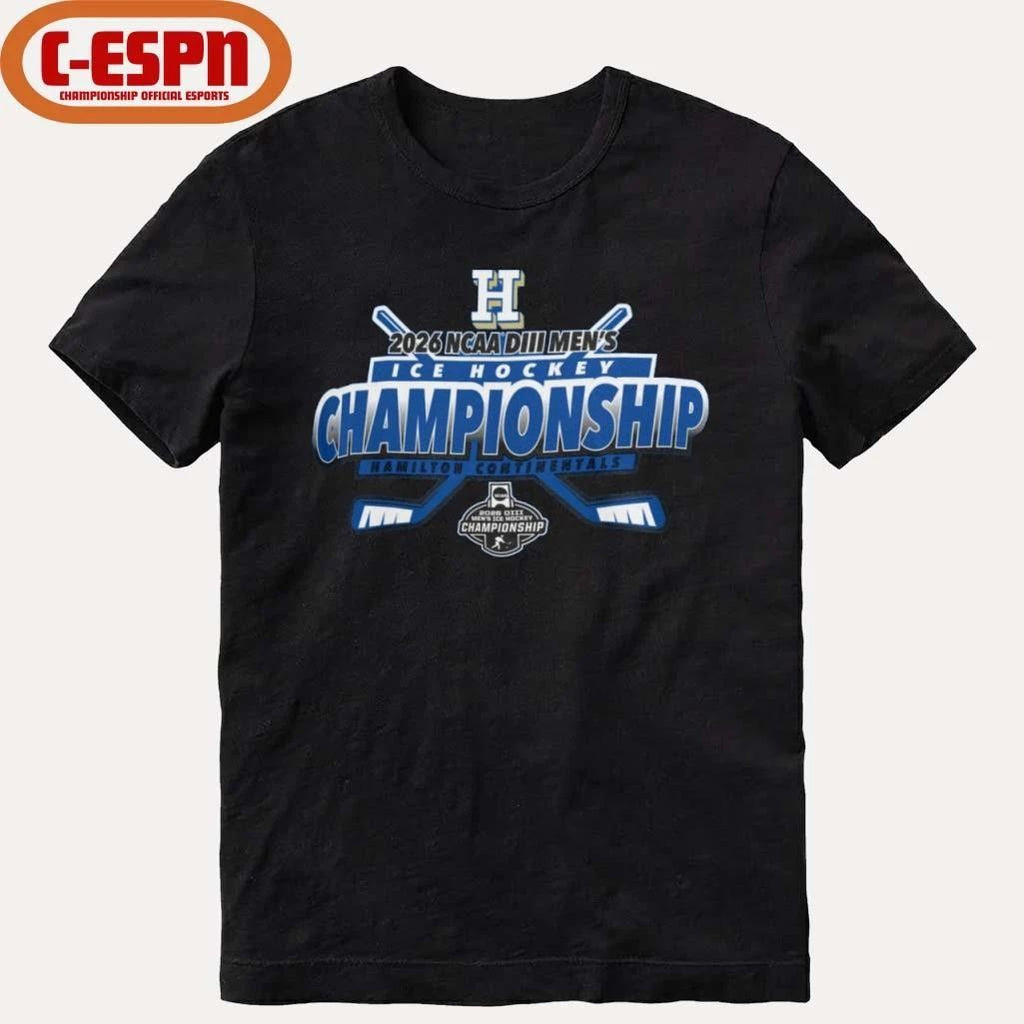 Hamilton College Men’s Ice Hockey 2026 NCAA DIII Championship T-Shirt