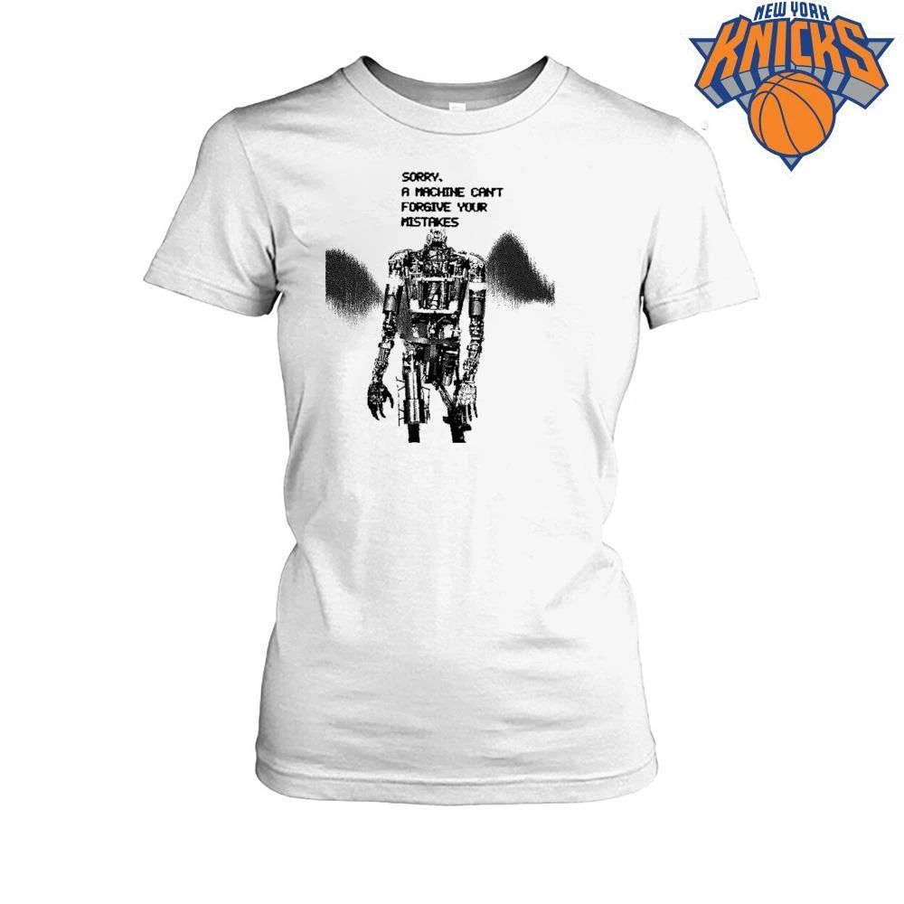 Sorry A Machine Cant Forgive Your Mistakes Robot Cyberpunk Dystopian Aesthetic Graphic Shirt