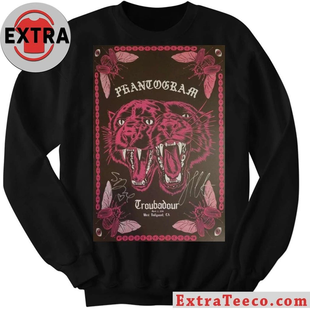 Phantogram 11 3 2026 West Hollywood Signed Poster Shirt