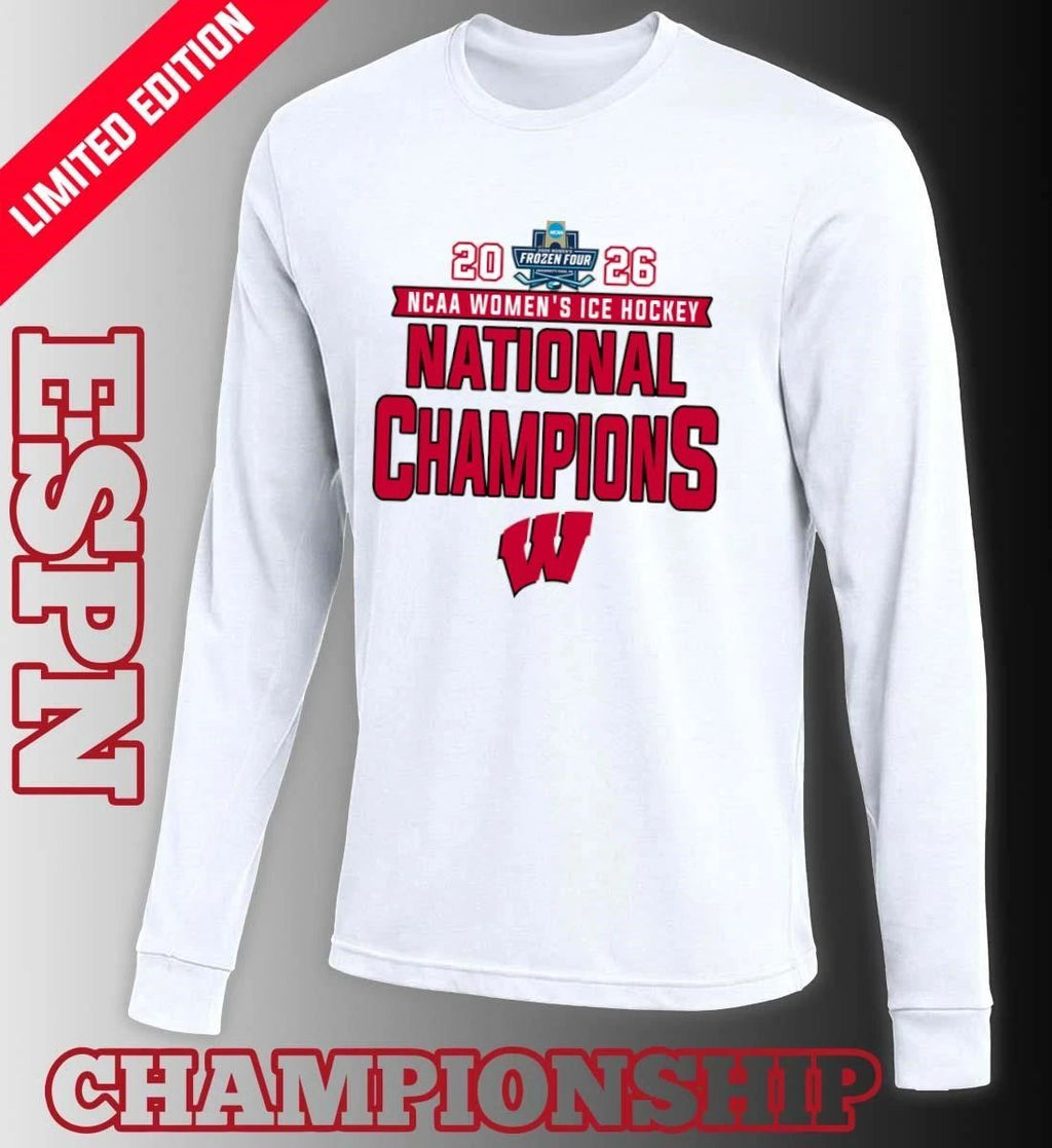 Wisconsin Badgers 2026 NCAA Women’s Ice Hockey National Champions T-Shirt